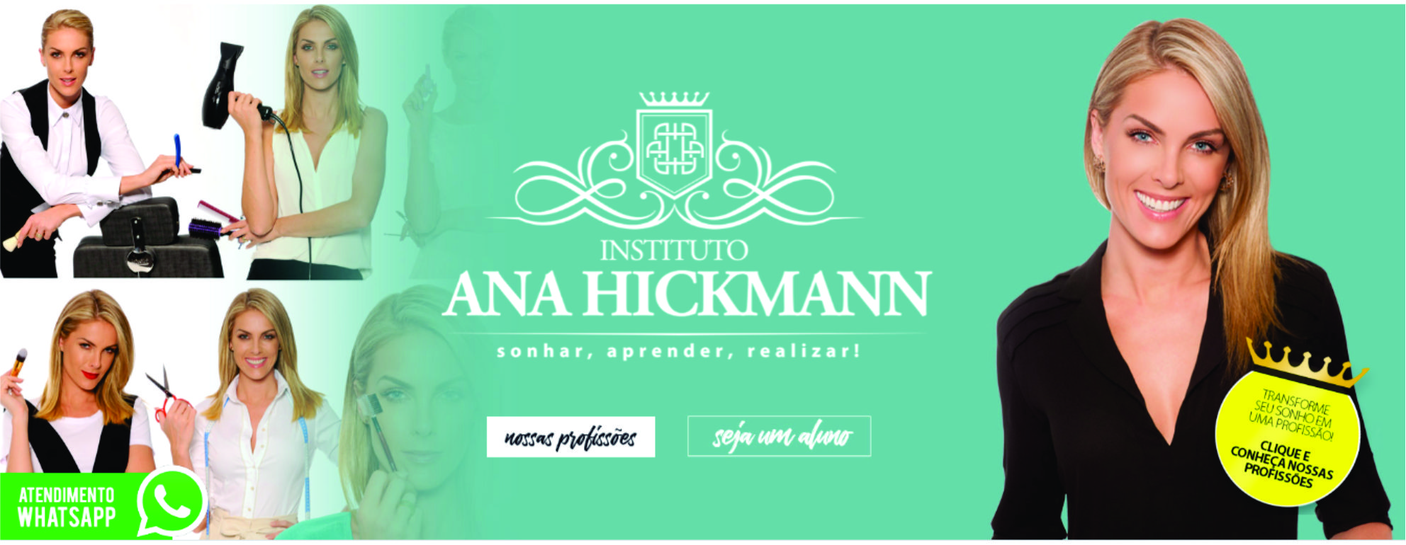 Instituto Ana Hickmann, que oferece curso de cabeleireiro